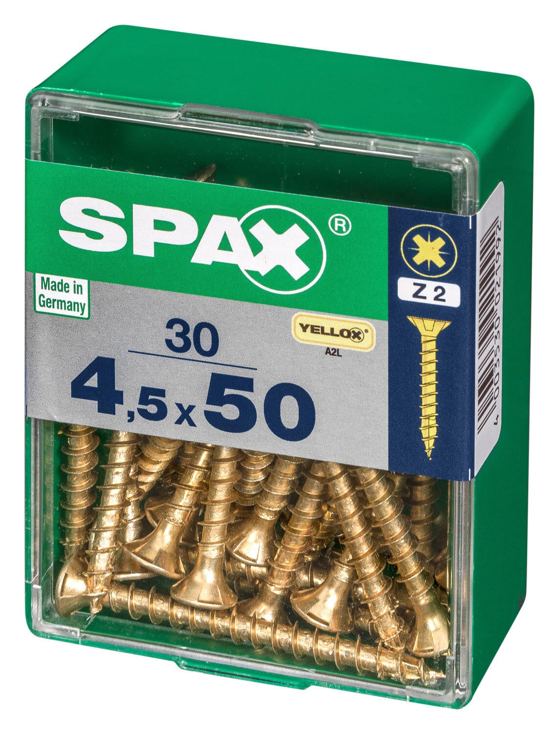 30 vis acier tête plate pozidriv SPAX, Ø4.5 x L.50 mm - 3
