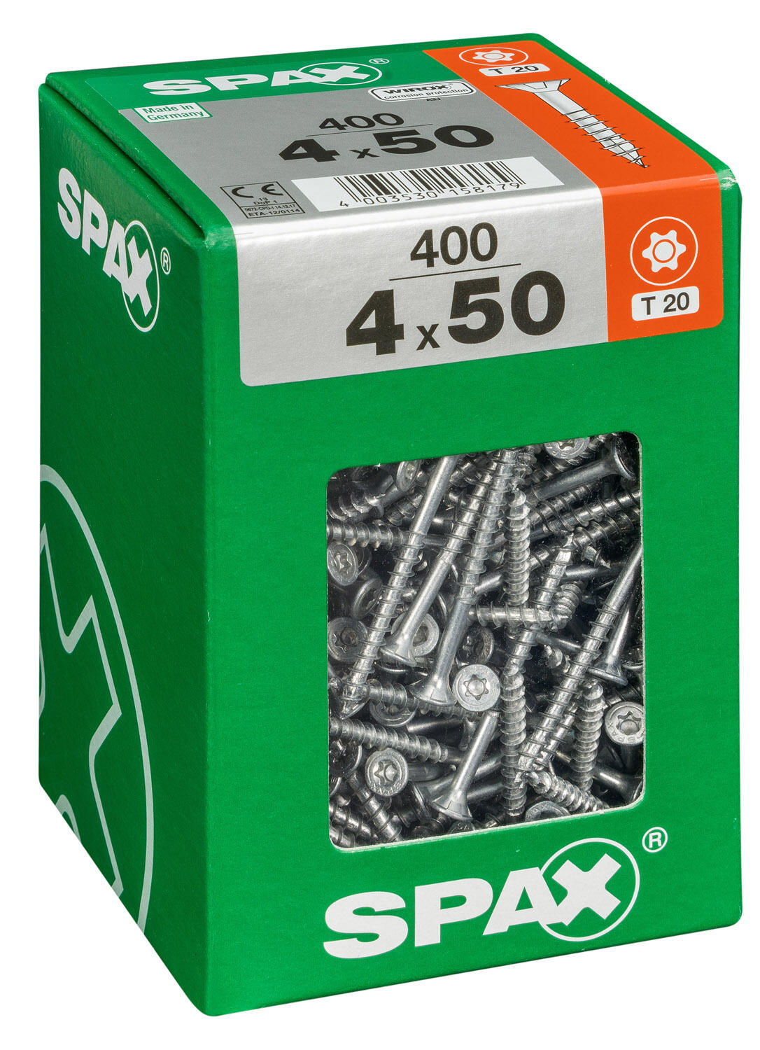 400 vis acier tête fraisée t-star+ SPAX, Ø4 x L.50 mm - 2