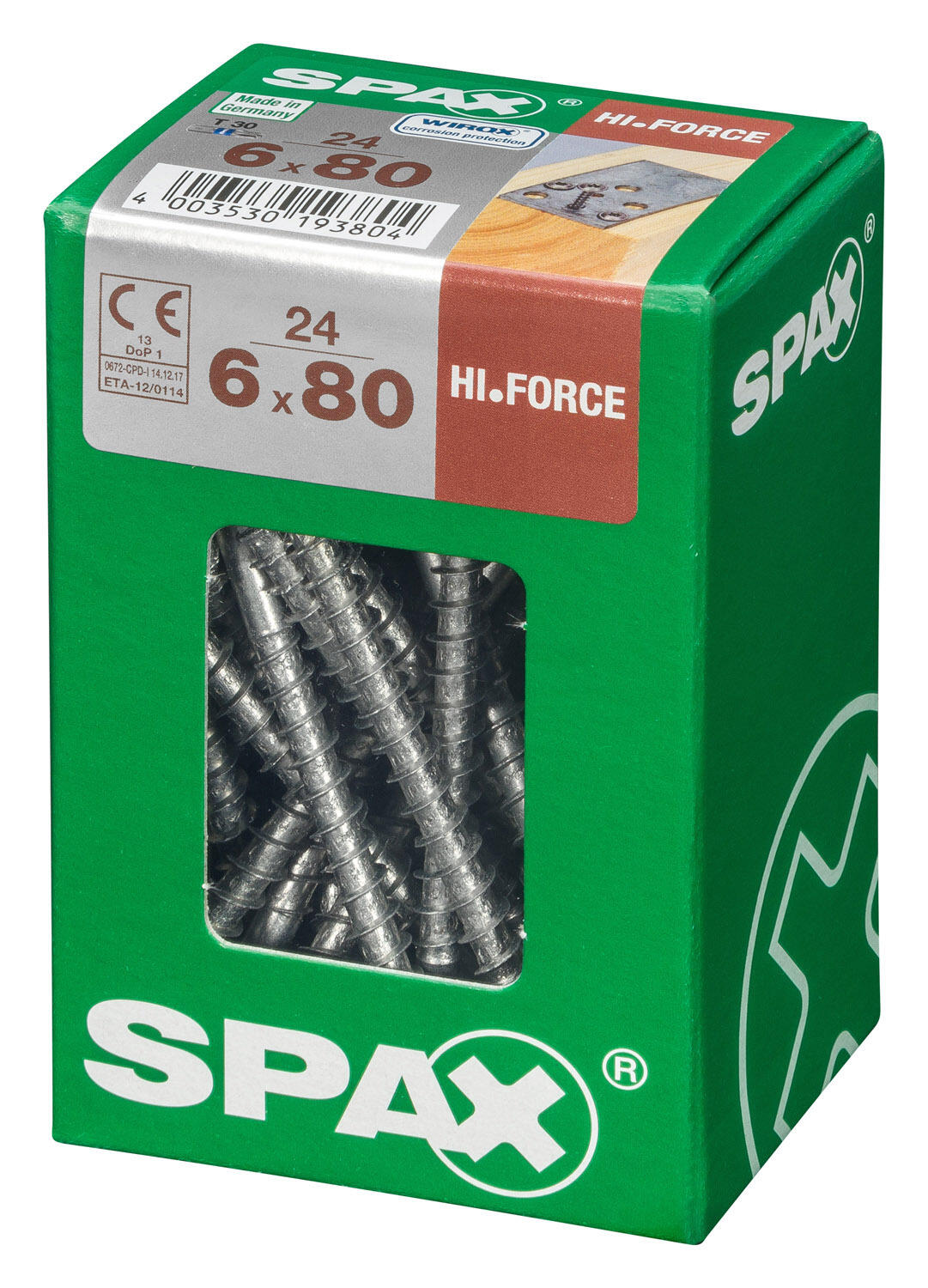 24 vis acier tête de disque extra large t-star+ SPAX, Ø6 x L.80 mm - 3