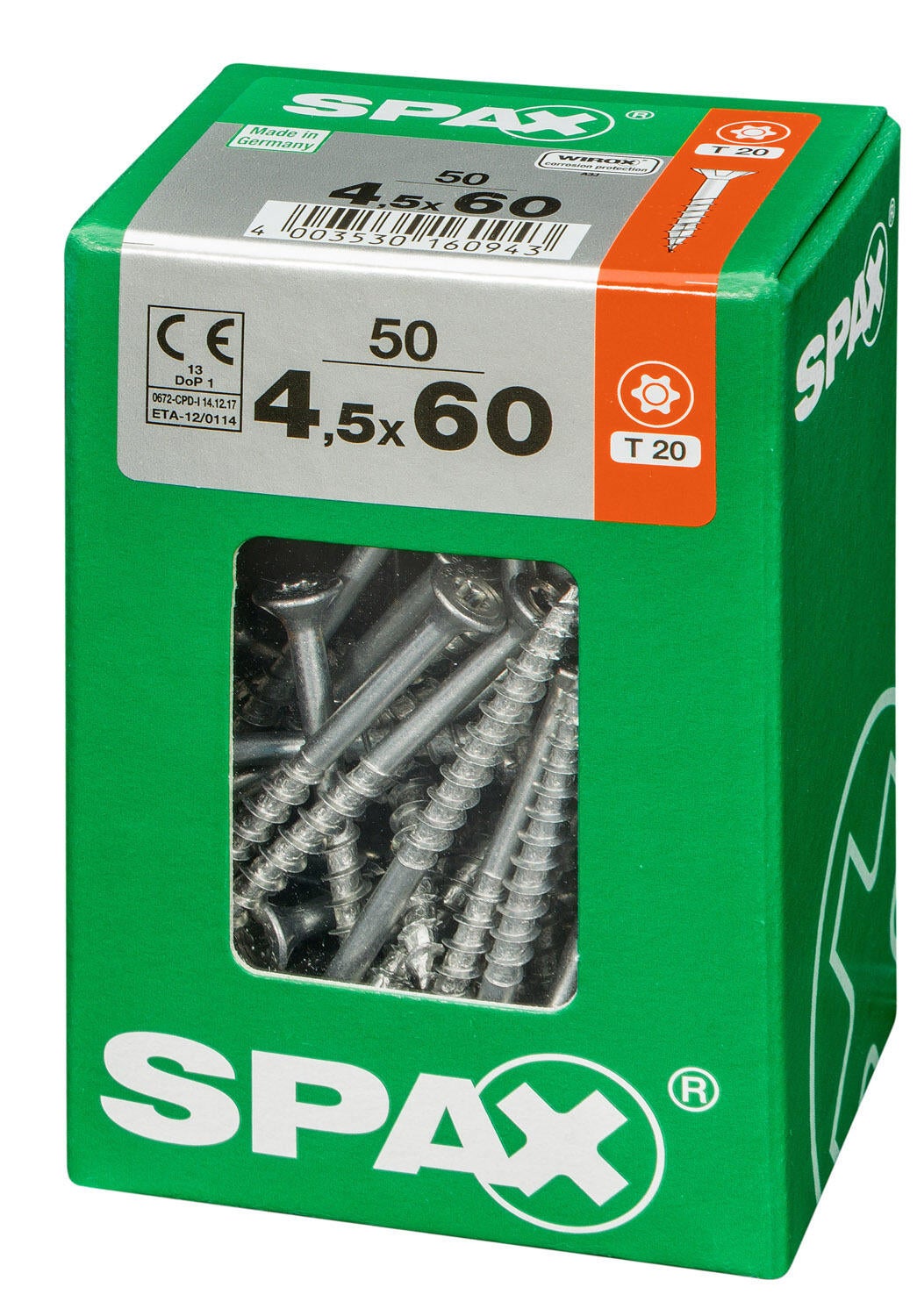 50 vis acier tête fraisée t-star+ SPAX, Ø4.5 x L.60 mm - 3