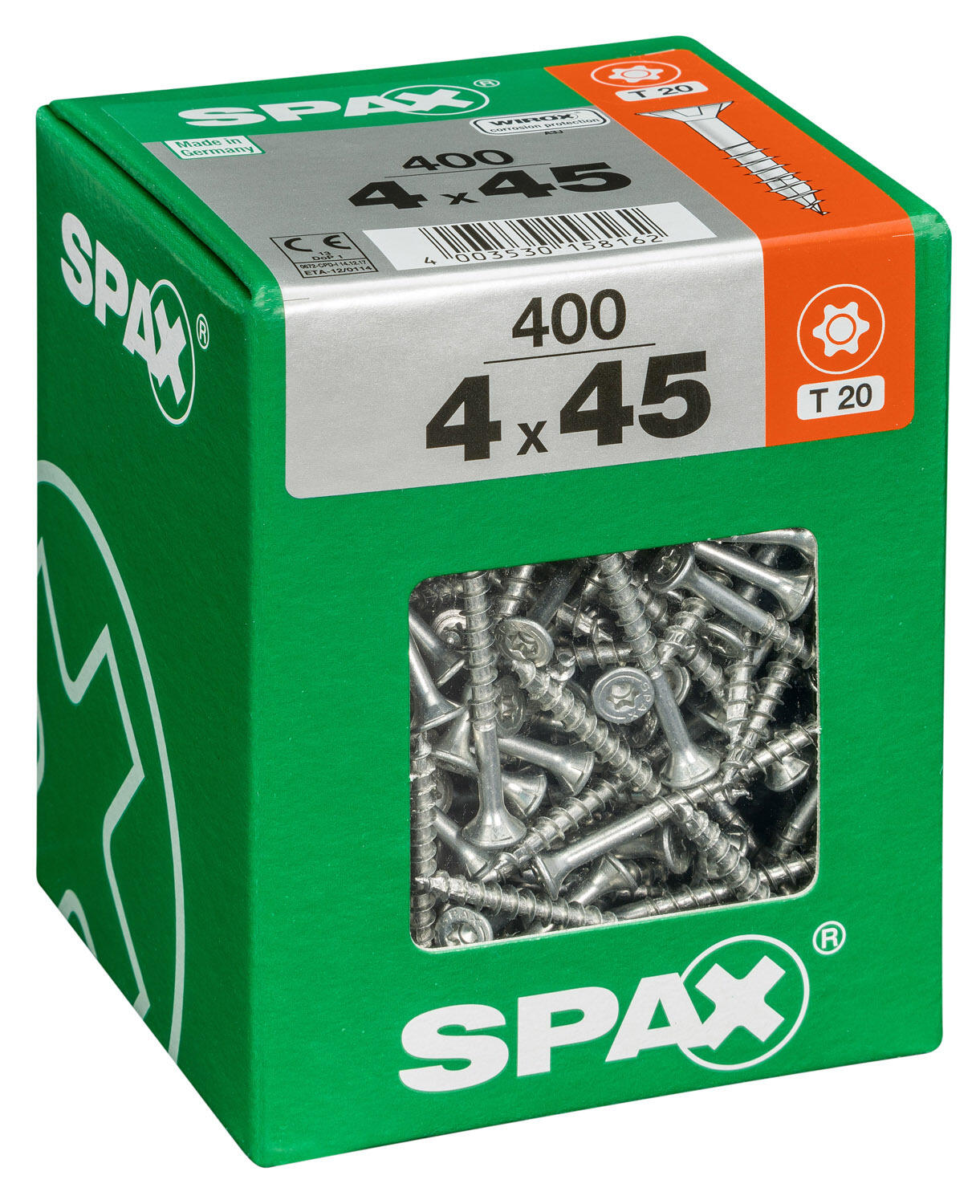 400 vis acier tête fraisée t-star+ SPAX, Ø4 x L.45 mm - 3