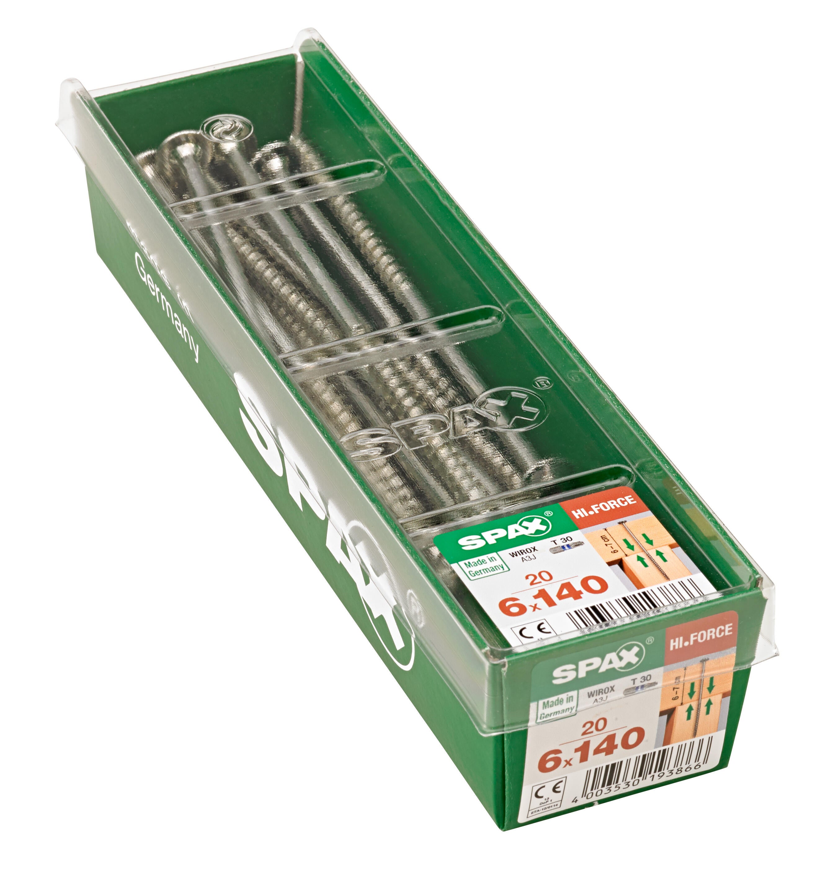 20 vis acier tête de disque extra large t-star+ SPAX, Ø6 x L.140 mm - 3