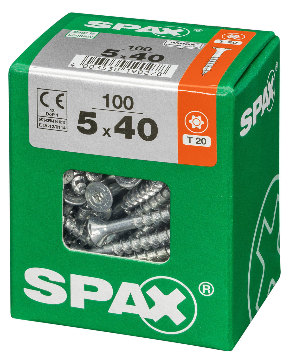 100 vis acier tête fraisée t-star+ SPAX, Ø5 x L.40 mm - 3