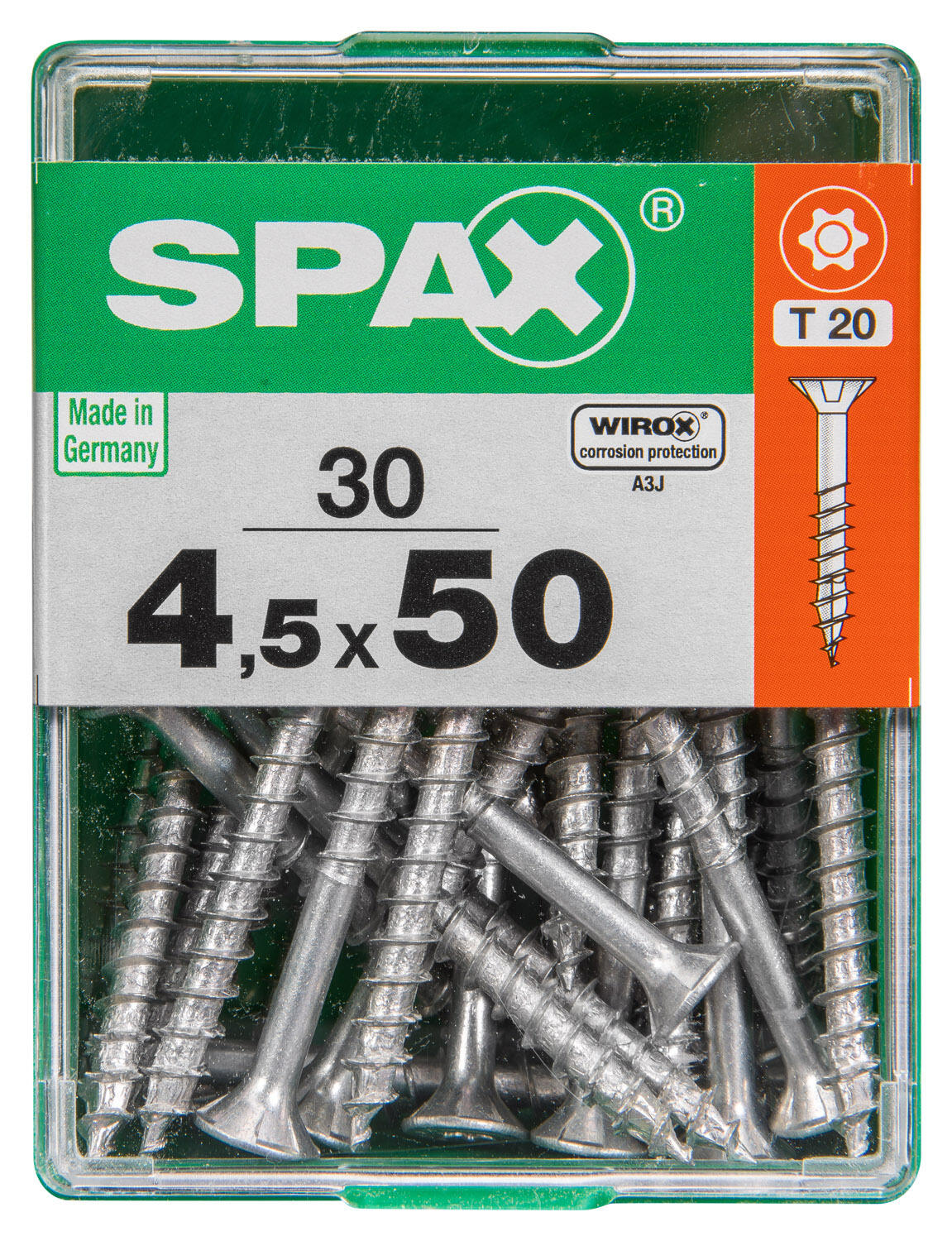 30 vis acier tête fraisée t-star+ SPAX, Ø4.5 x L.50 mm - 2