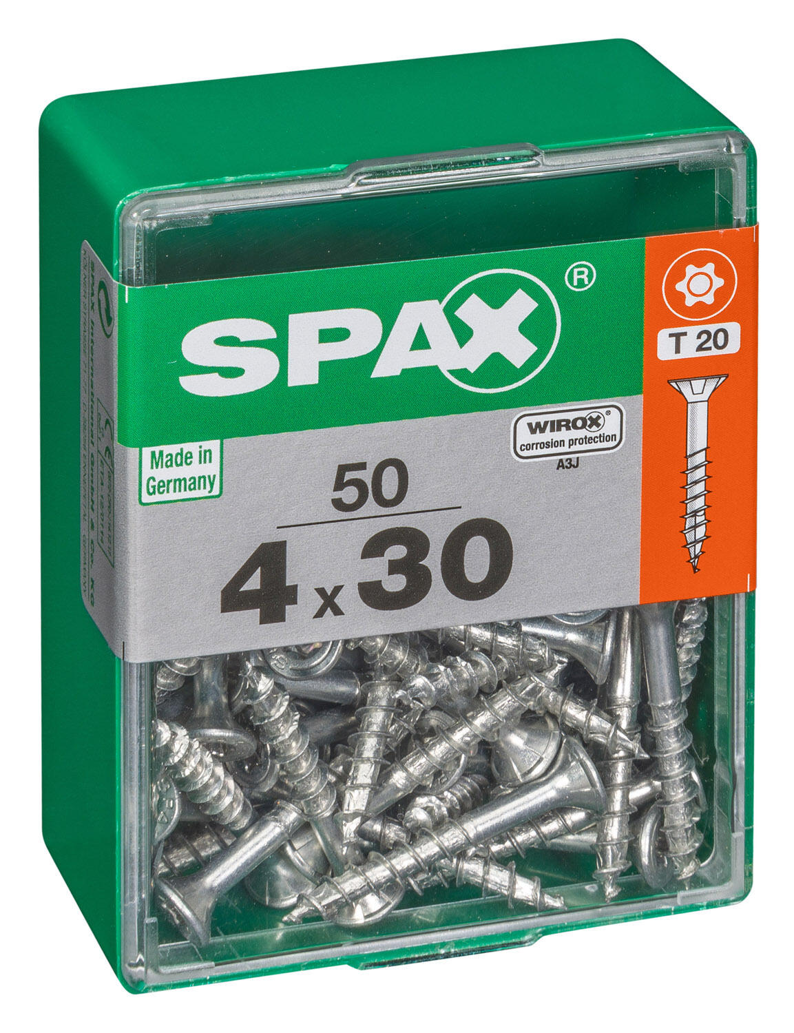 50 vis acier tête fraisée t-star+ SPAX, Ø4 x L.30 mm - 2