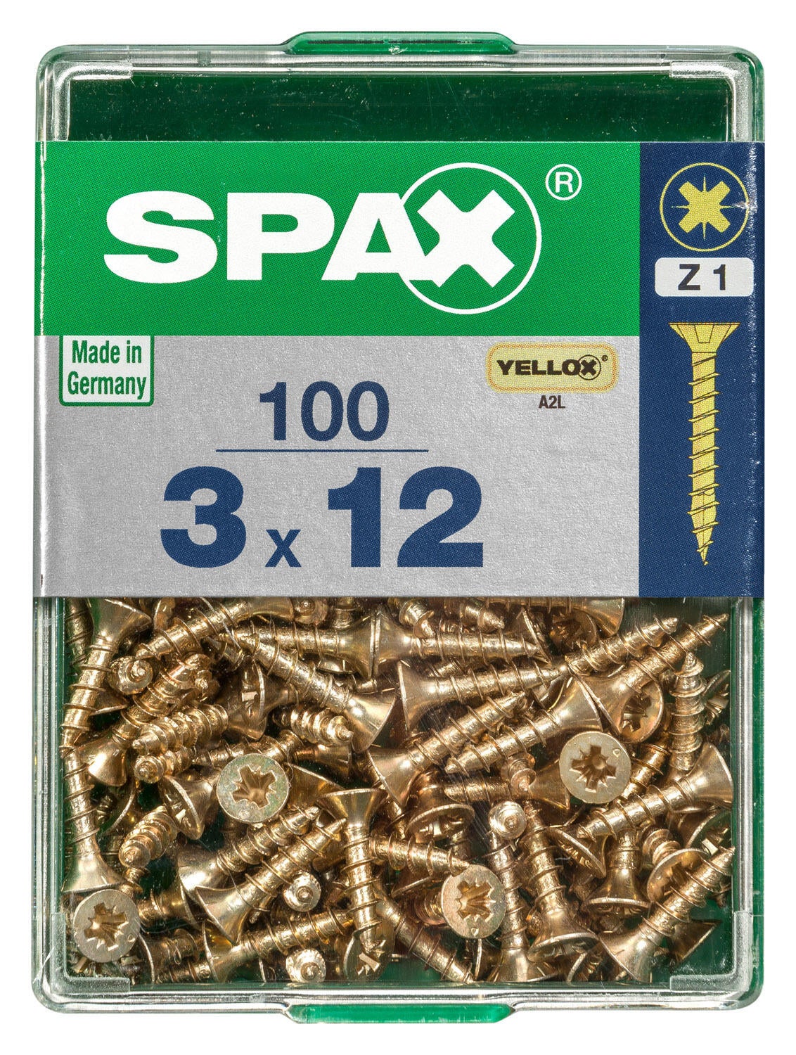 100 vis acier tête fraisée pozidriv SPAX, Ø3 x L.12 mm - 4