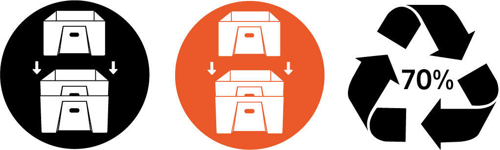 Panier noir l.42.5 x P.33.5 x H.26.2 cm - 3