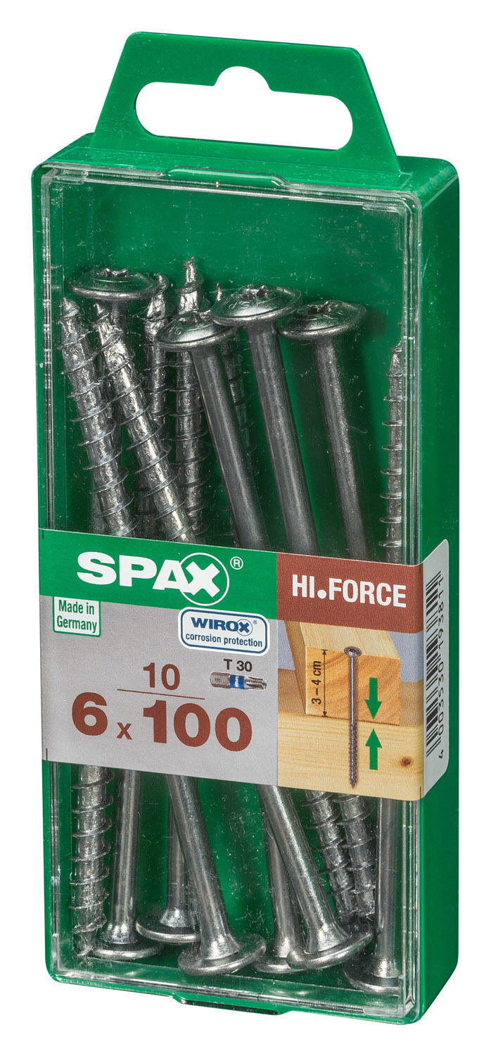 10 vis acier tête de disque extra large t-star+ SPAX, Ø6 x L.100 mm - 2