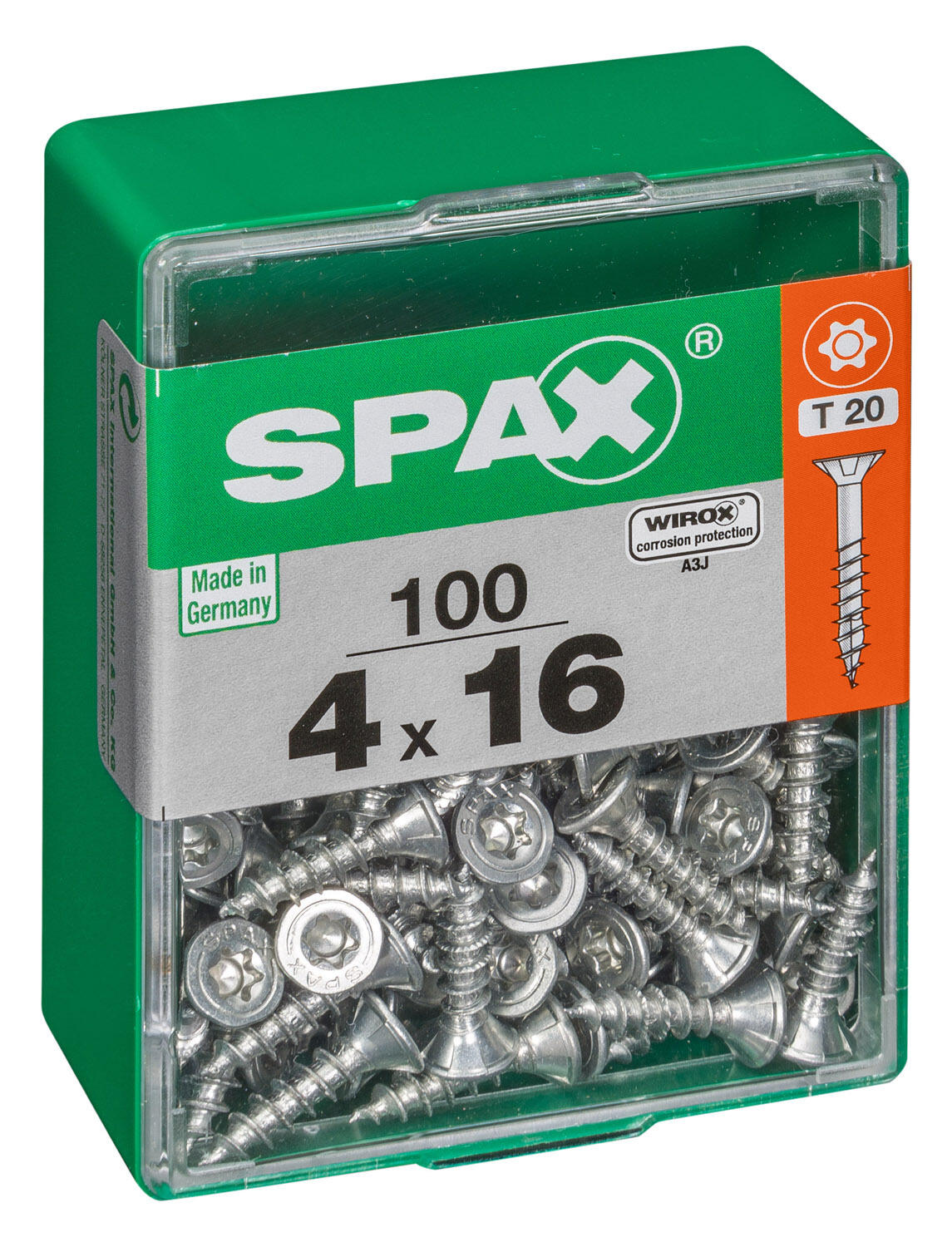 100 vis acier tête fraisée t-star+ SPAX, Ø4 x L.16 mm - 2