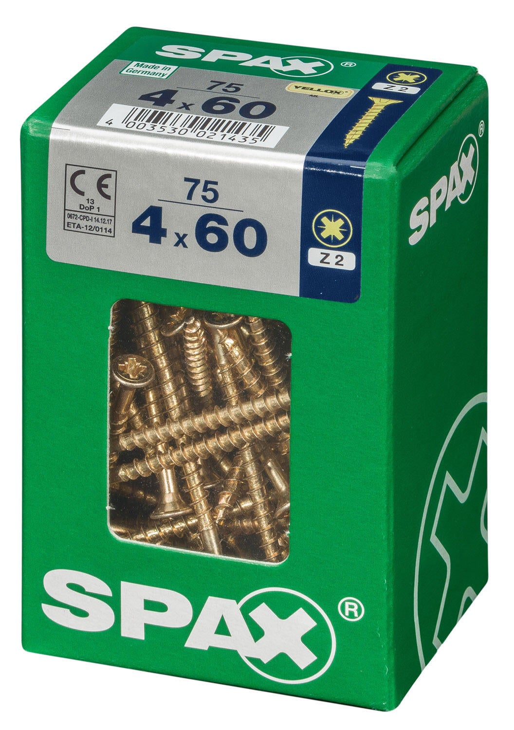 75 vis acier tête fraisée pozidriv SPAX, Ø4 x L.60 mm - 3