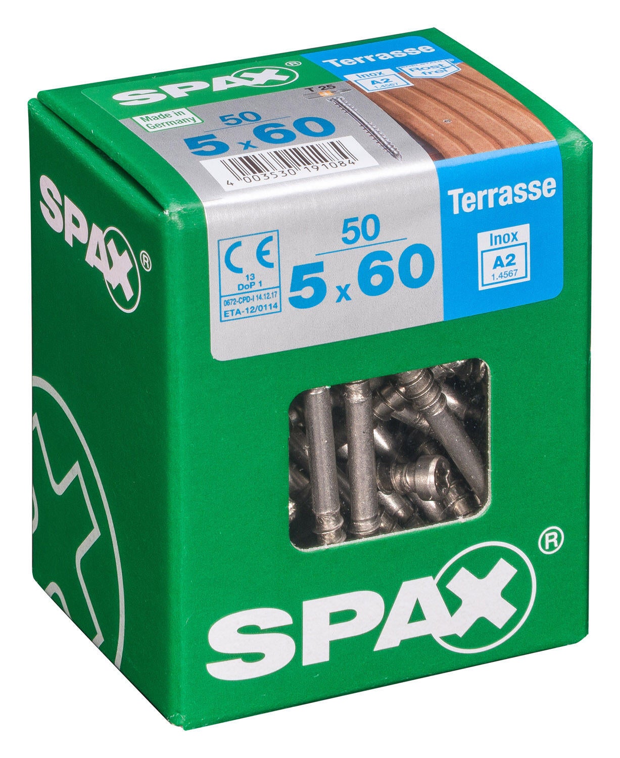 50 vis inox tête cylindrique t-star+ SPAX, Ø5 x L.60 mm - 2