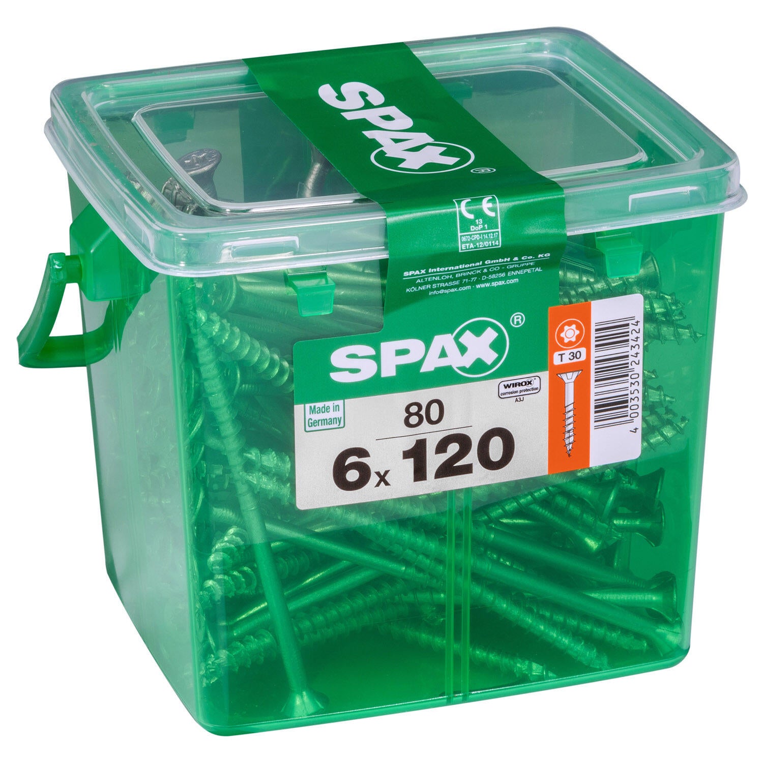 80 vis acier tête fraisée t-star+ SPAX, Ø6 x L.120 mm - 2