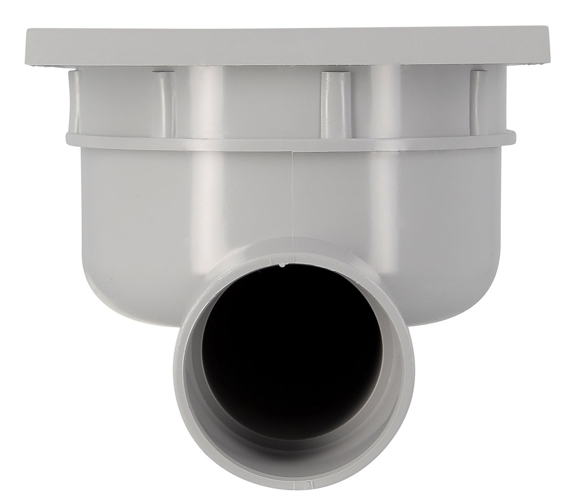 Siphon de sol 10x10cm et sortie horizontale à coller D.40 - 3