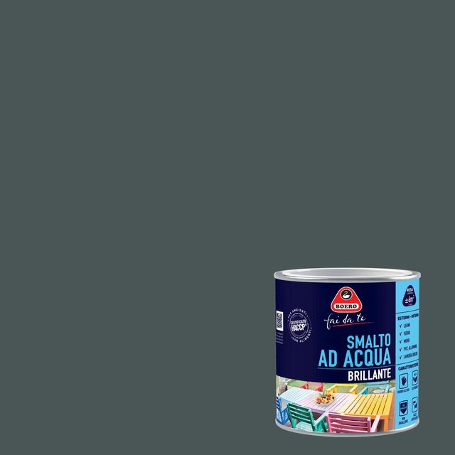 Vernice da esterno BOERO FAI DA TE brillante grigio londra lucido, 0.5 l