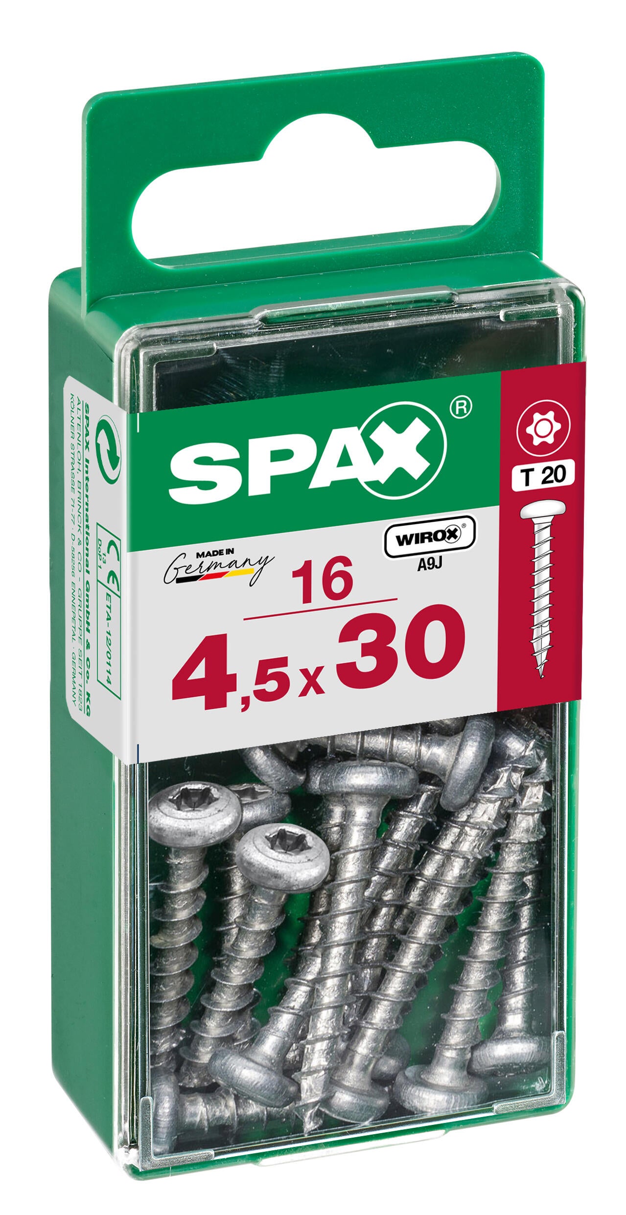 Vite SPAX testa tonda T20 in acciaio wirox Ø4.5XL30 mm, 16 pezzi - 6