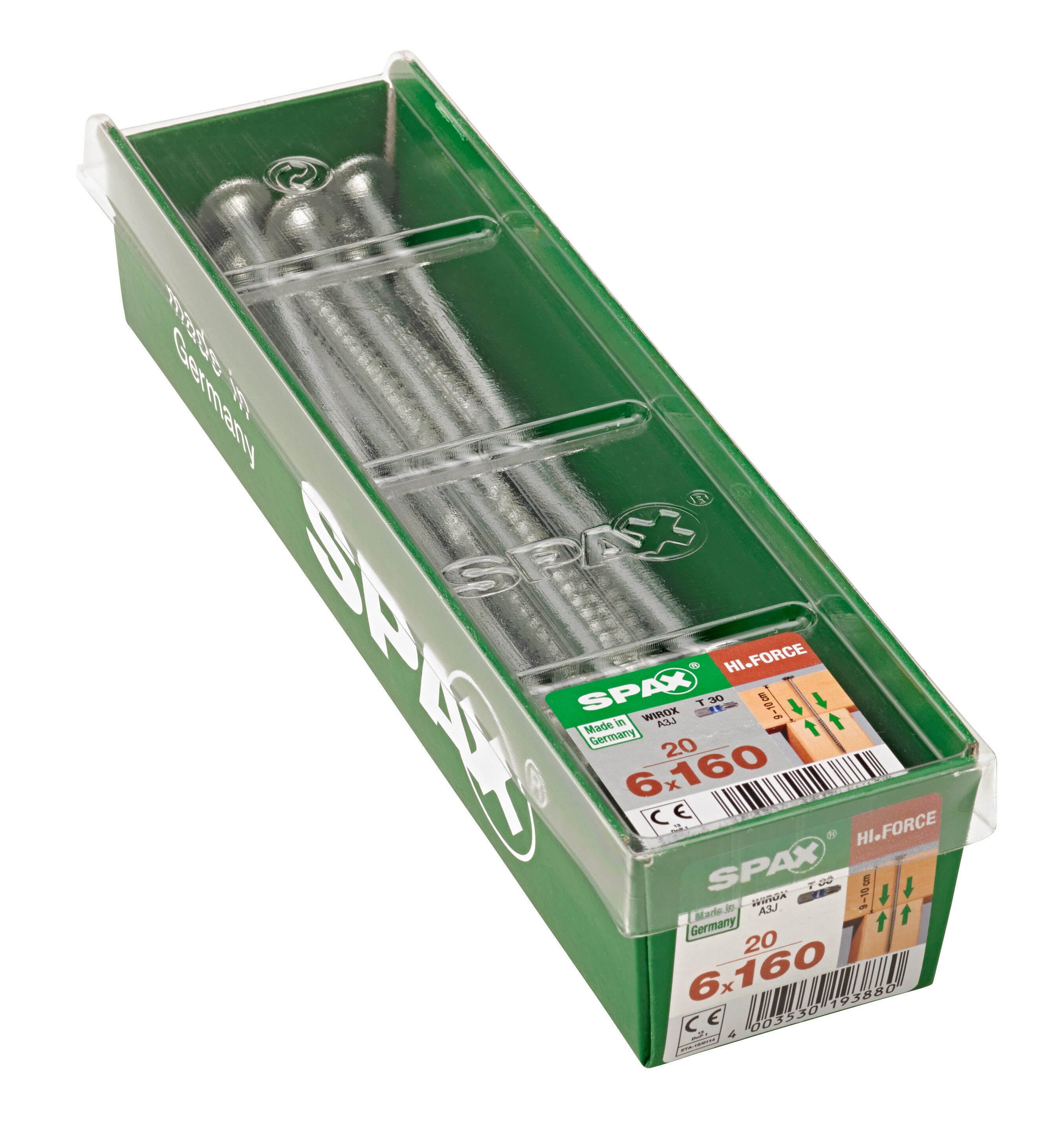 20 vis acier tête de disque extra large t-star+ SPAX, Ø6 x L.160 mm - 3