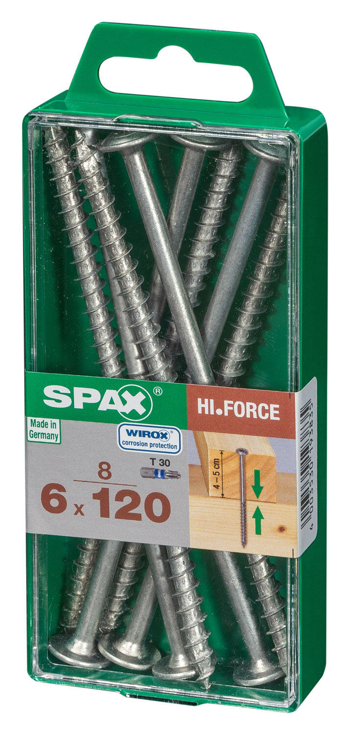 8 vis acier tête de disque extra large t-star+ SPAX, Ø6 x L.120 mm - 3