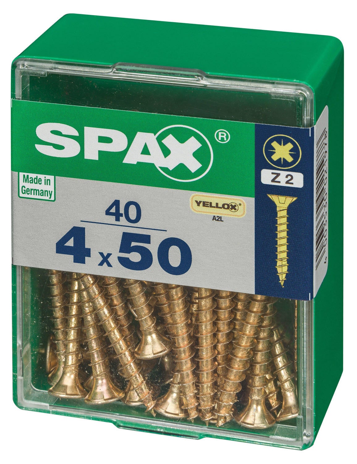 40 vis acier tête fraisée pozidriv SPAX, Ø4 x L.50 mm - 4