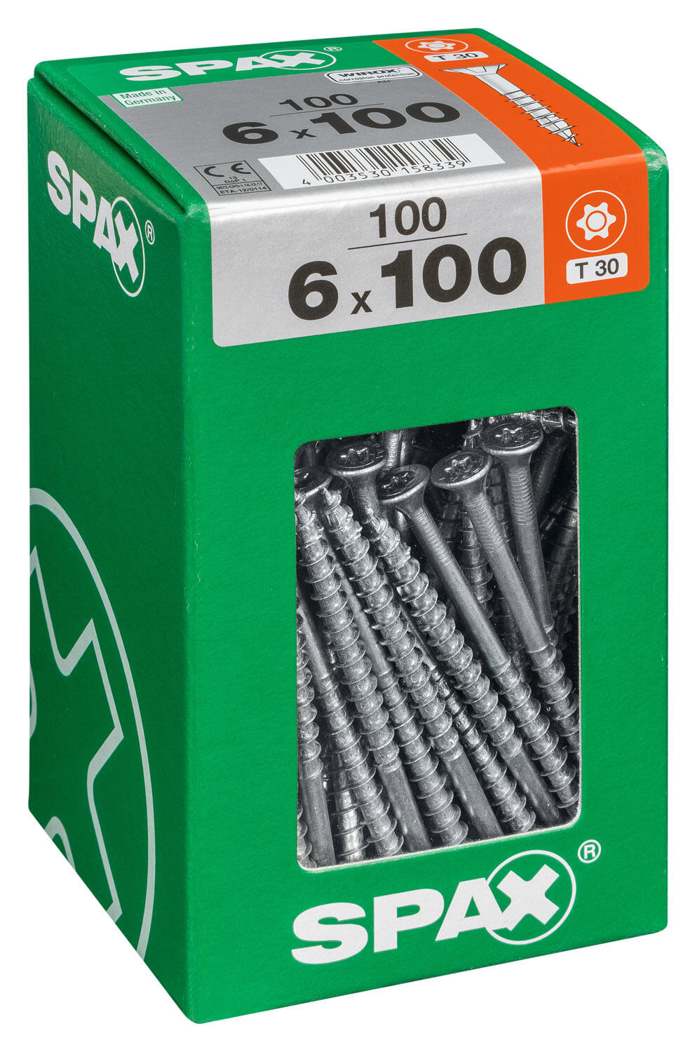 100 vis acier tête fraisée t-star+ SPAX, Ø6 x L.100 mm - 2