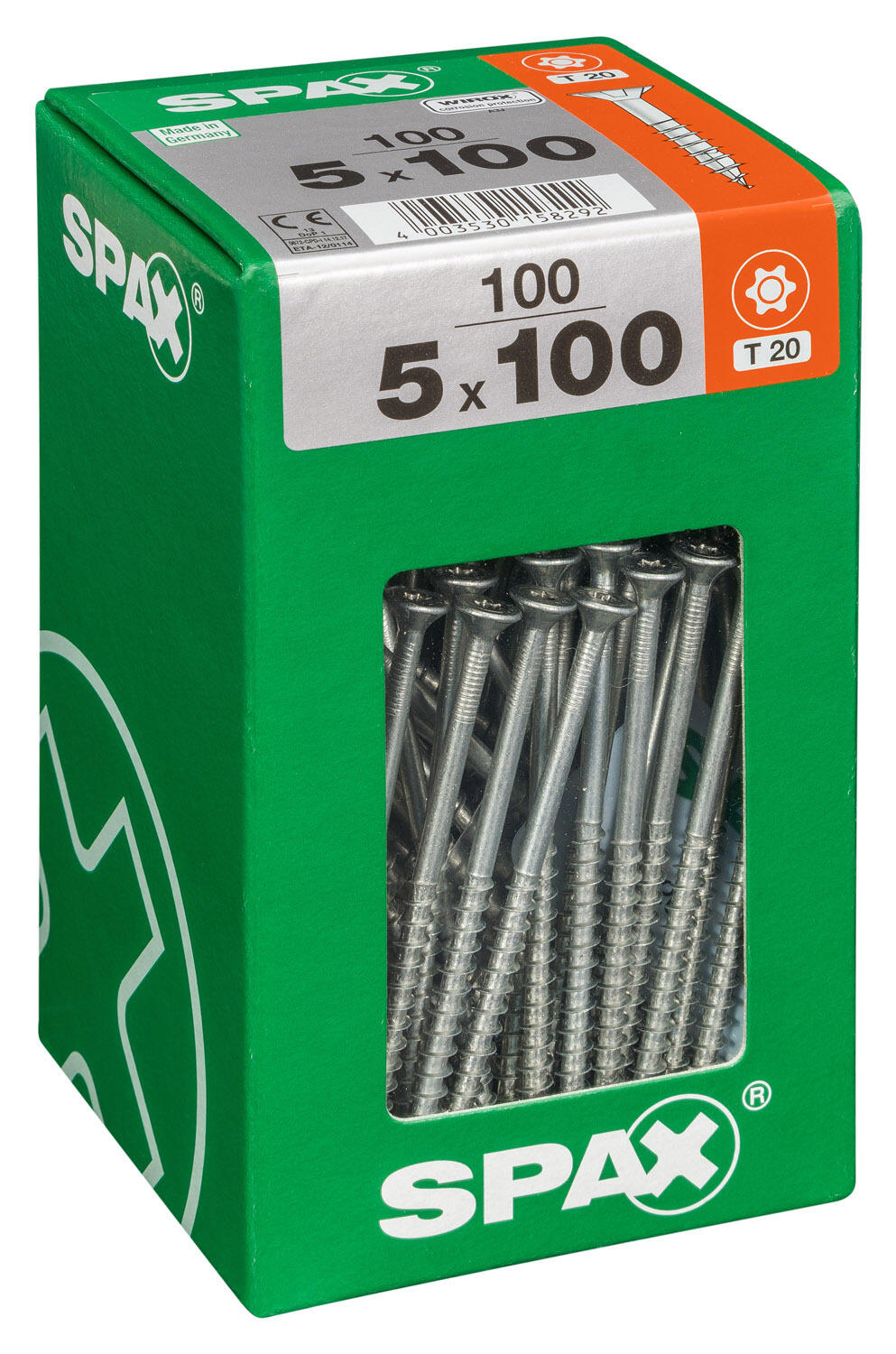 100 vis acier tête fraisée t-star+ SPAX, Ø5 x L.100 mm - 2