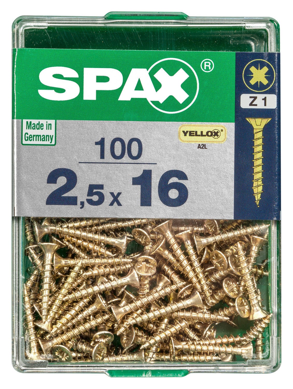 100 vis acier tête fraisée pozidriv SPAX, Ø2.5 x L.16 mm - 4