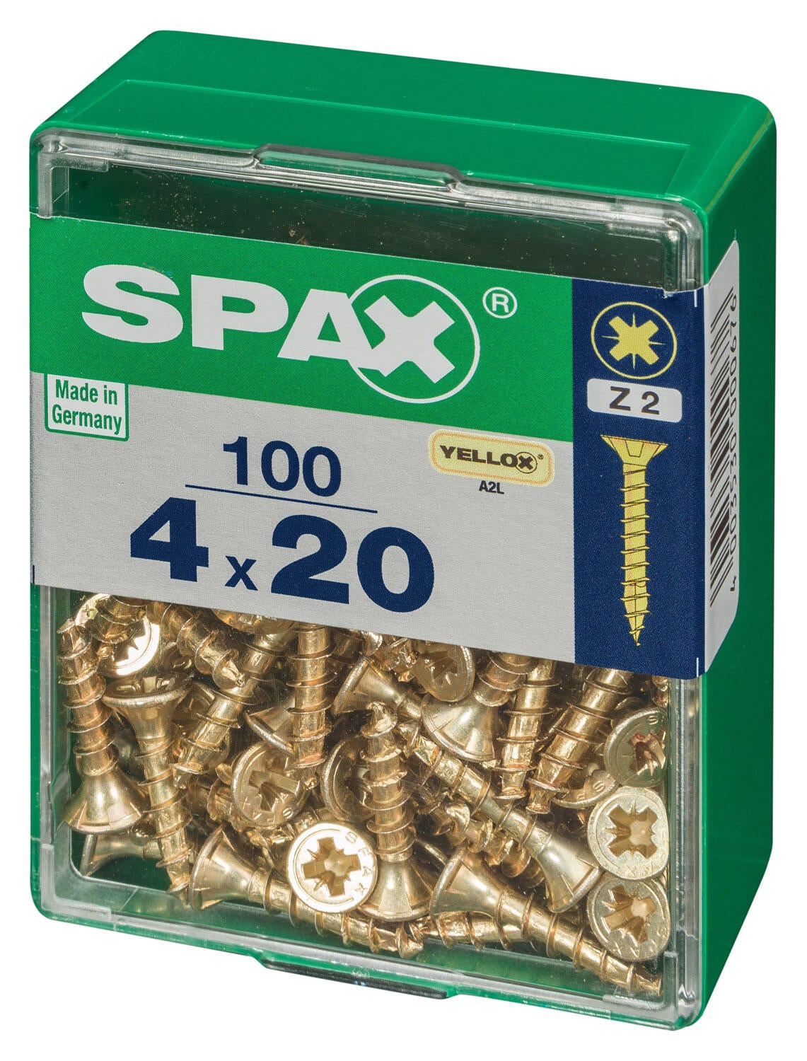 100 vis acier tête fraisée pozidriv SPAX, Ø4 x L.20 mm - 4