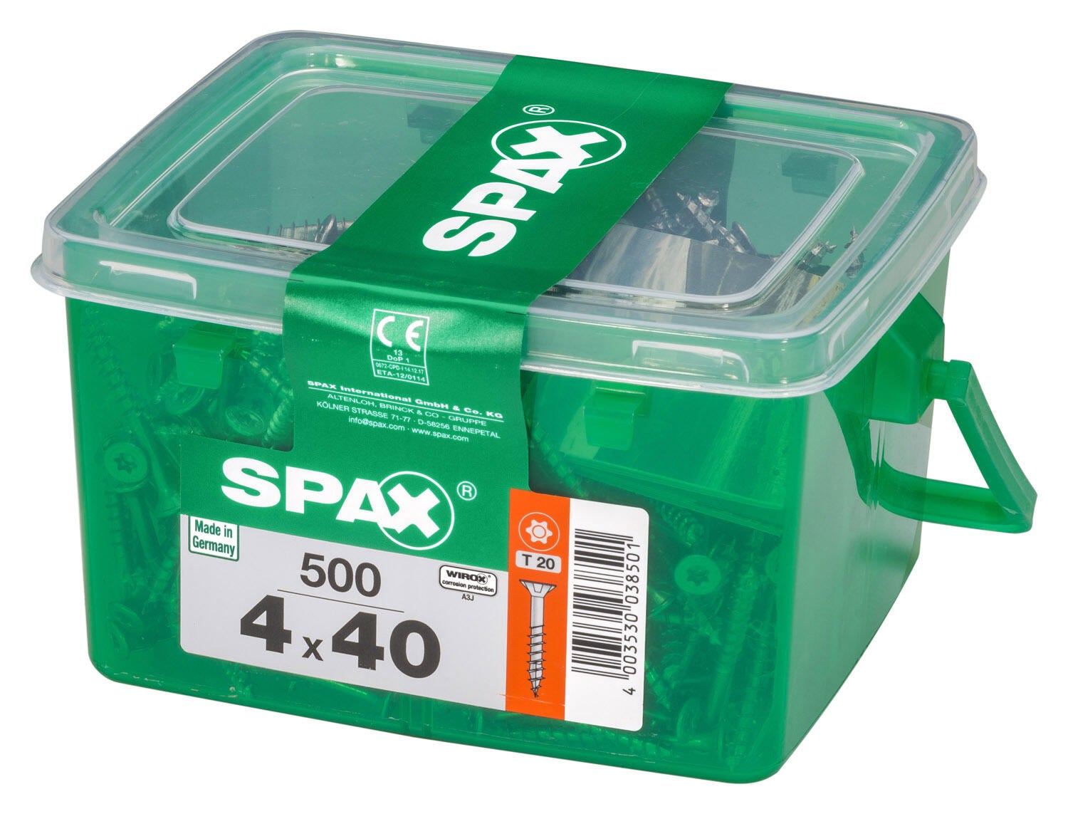 500 vis acier tête fraisée t-star+ SPAX, Ø4 x L.40 mm - 2