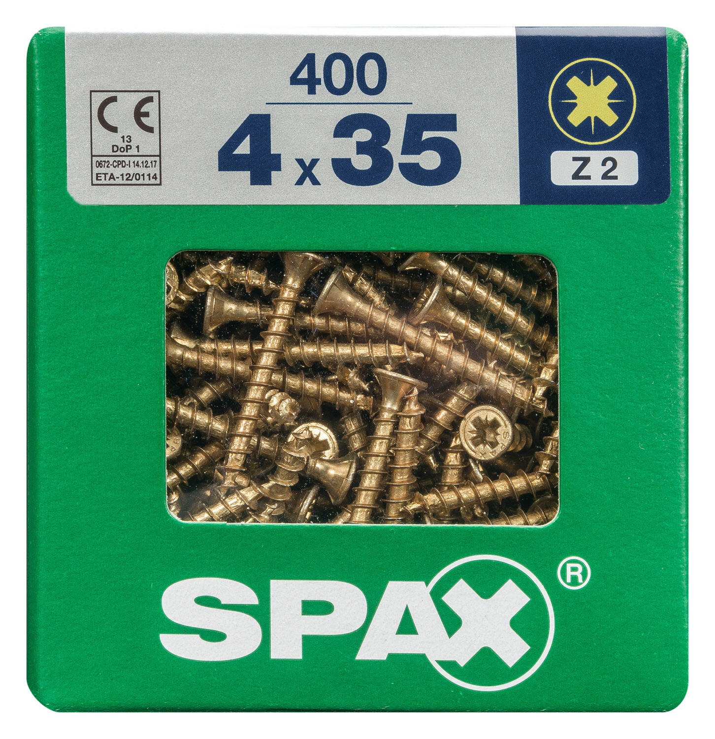 400 vis acier tête fraisée pozidriv SPAX, Ø4 x L.35 mm - 4