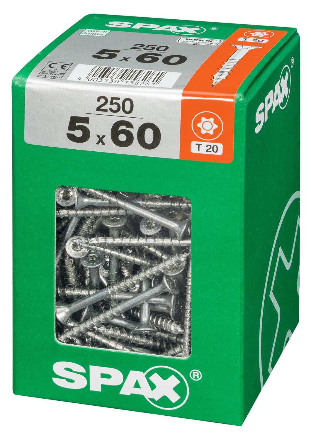 250 vis acier tête fraisée t-star+ SPAX, Ø5 x L.60 mm - 3