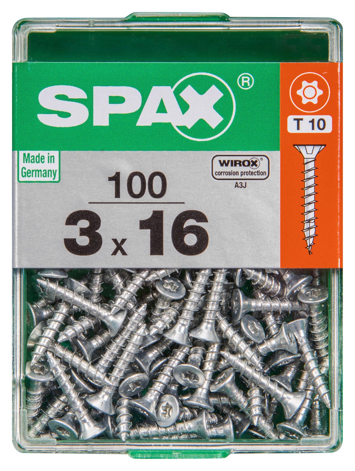 Vite SPAX testa svasata T10 in acciaio wirox Ø3XL16 mm, 100 pezzi - 5