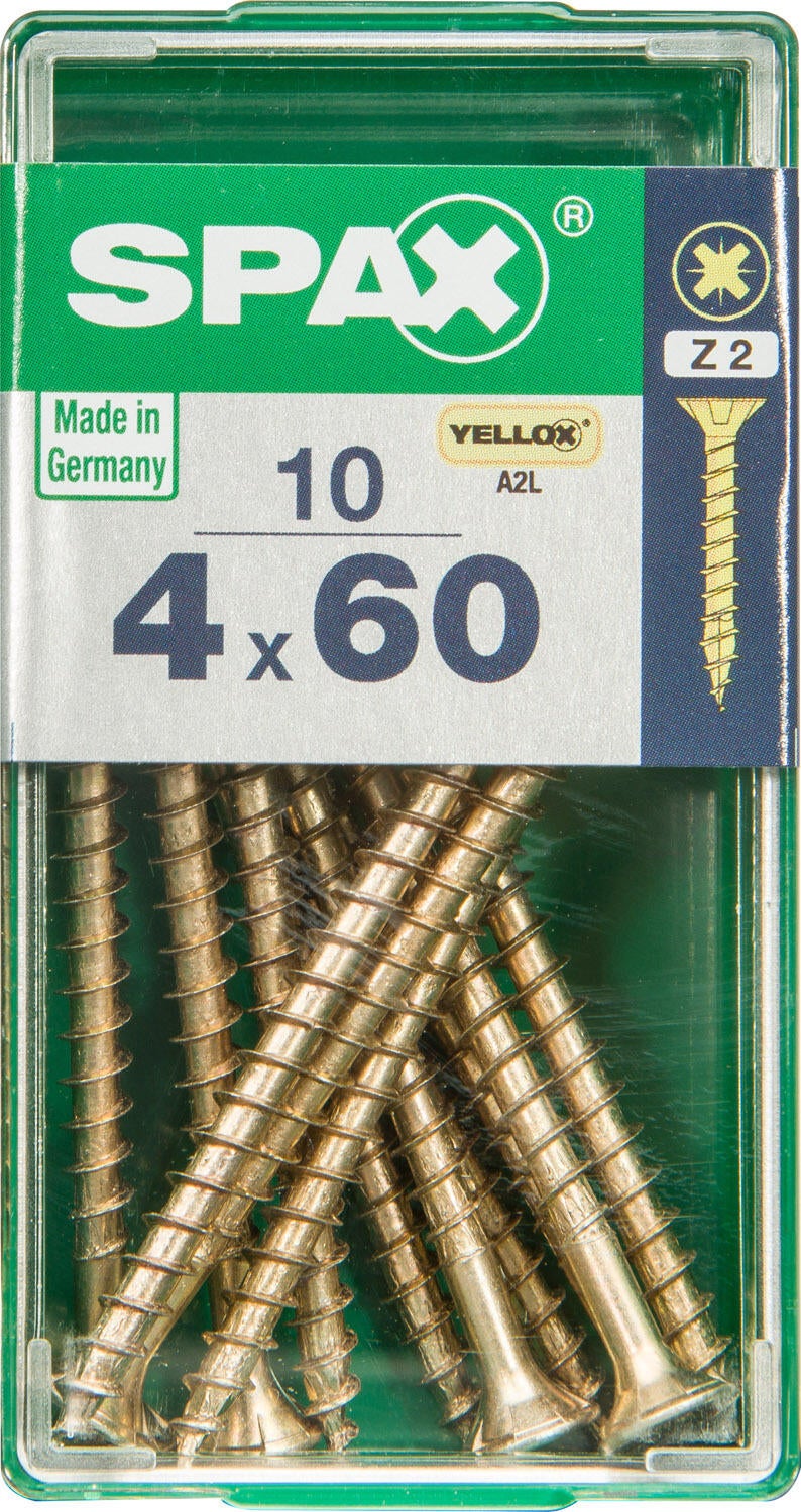 10 vis acier tête fraisée pozidriv SPAX, Ø4 x L.60 mm - 4