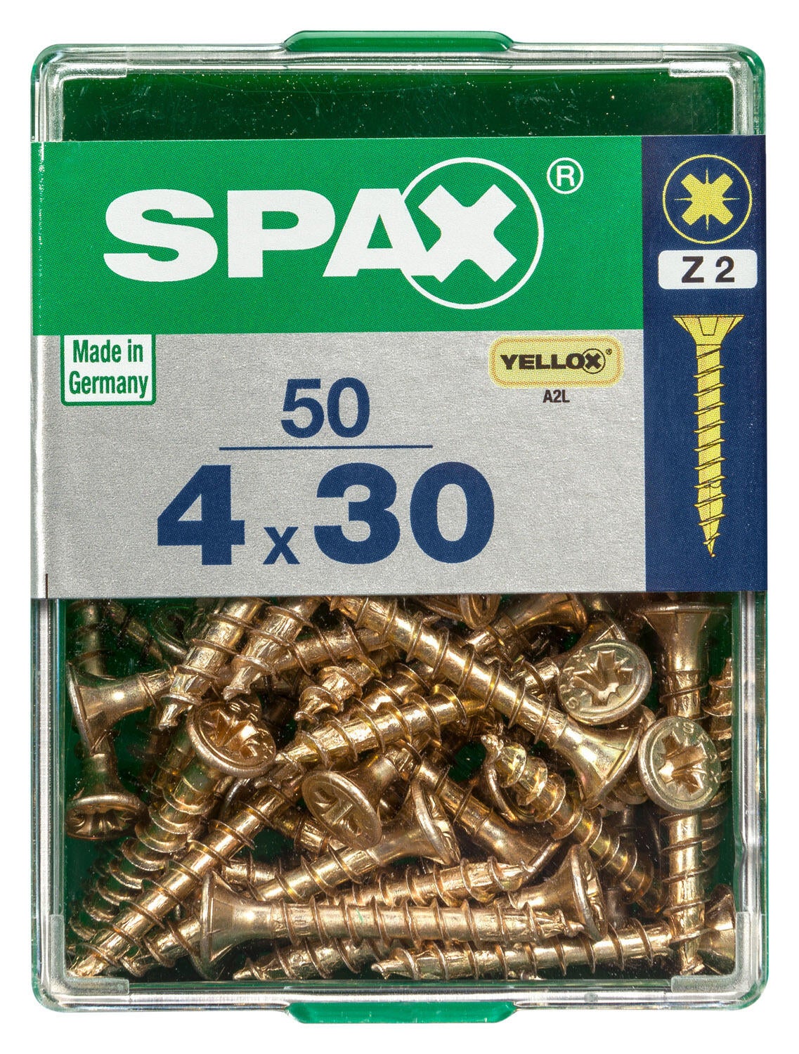 50 vis acier tête fraisée pozidriv SPAX, Ø4 x L.30 mm - 4