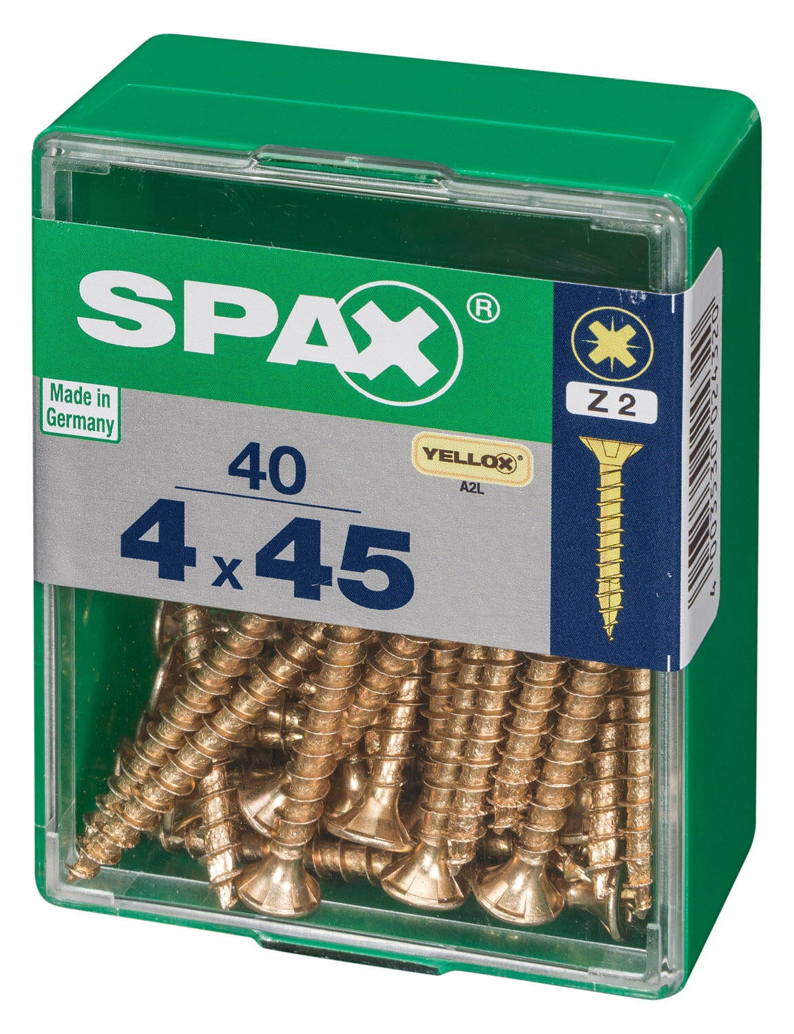 40 vis acier tête fraisée pozidriv SPAX, Ø4 x L.45 mm - 4