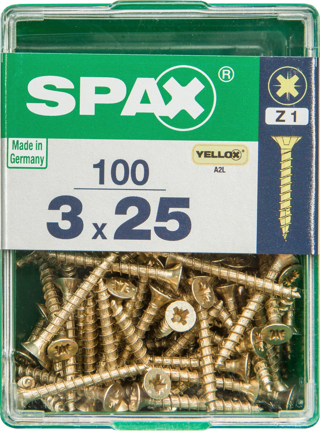 100 vis acier tête fraisée pozidriv SPAX, Ø3 x L.25 mm - 4