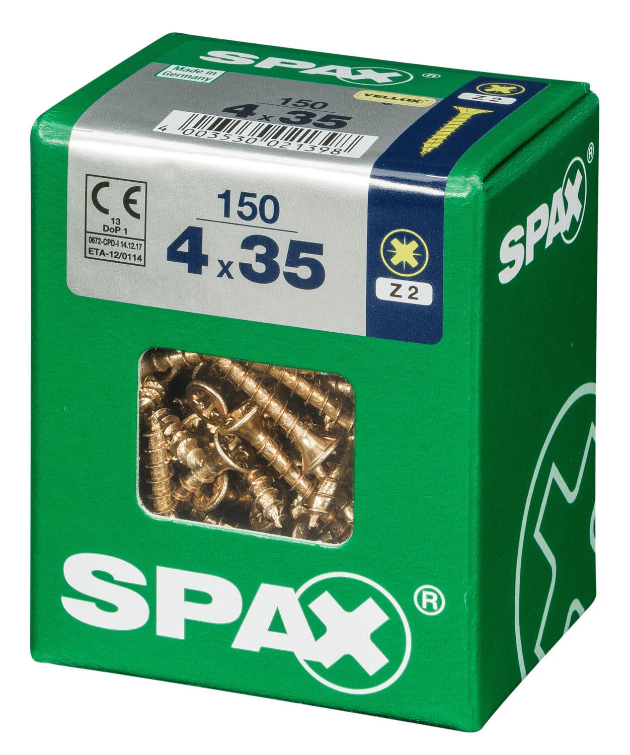 150 vis acier tête fraisée pozidriv SPAX, Ø4 x L.35 mm - 4
