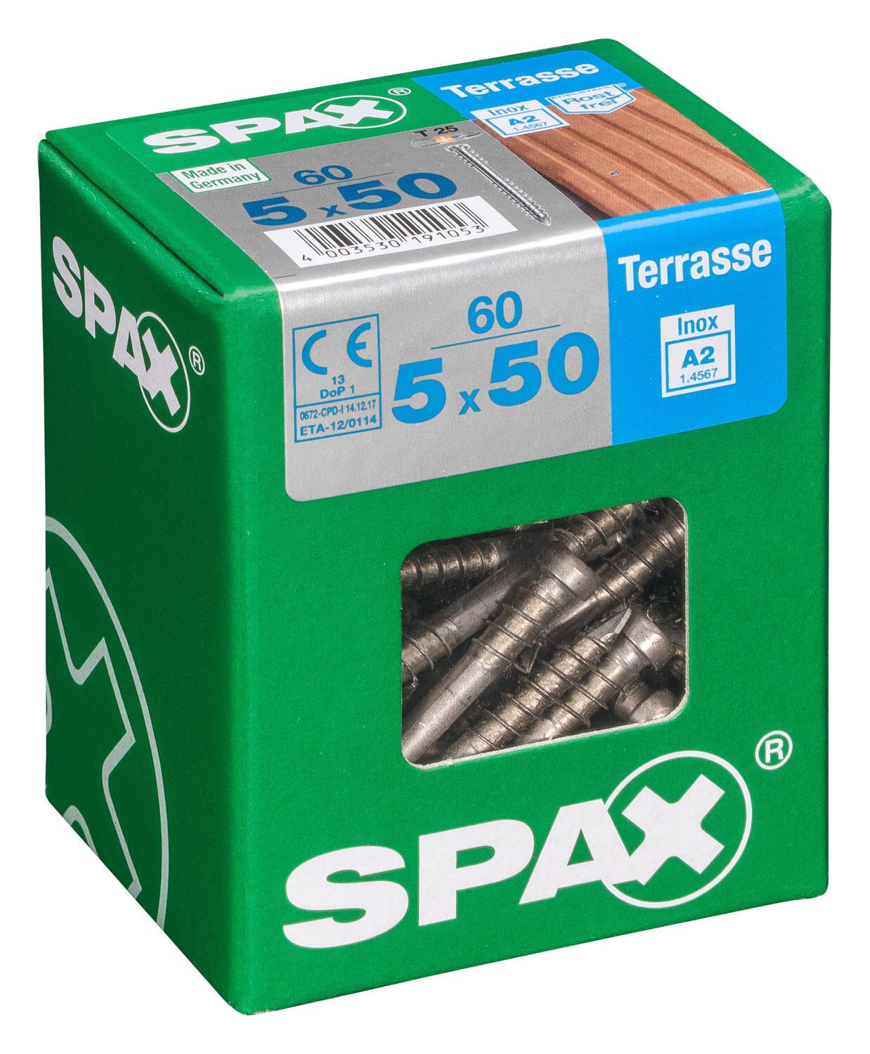60 vis inox tête cylindrique t-star+ SPAX, Ø5 x L.50 mm - 2