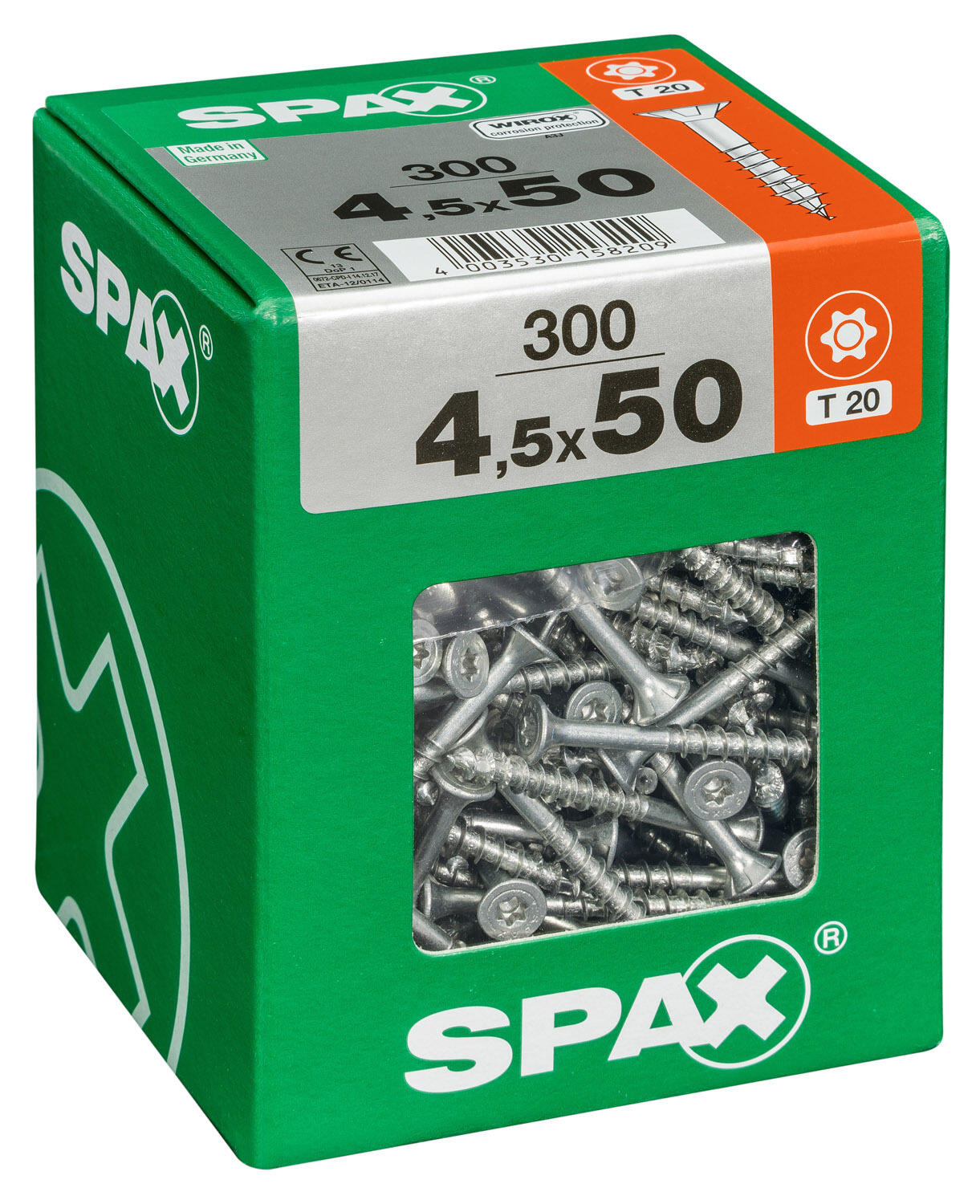 300 vis acier tête fraisée t-star+ SPAX, Ø4.5 x L.50 mm - 2