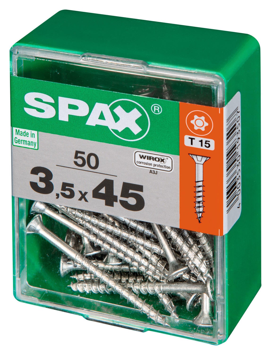 Vis acier tête fraisée t-star+ SPAX, ø3.5 x L.45 mm | Leroy Merlin