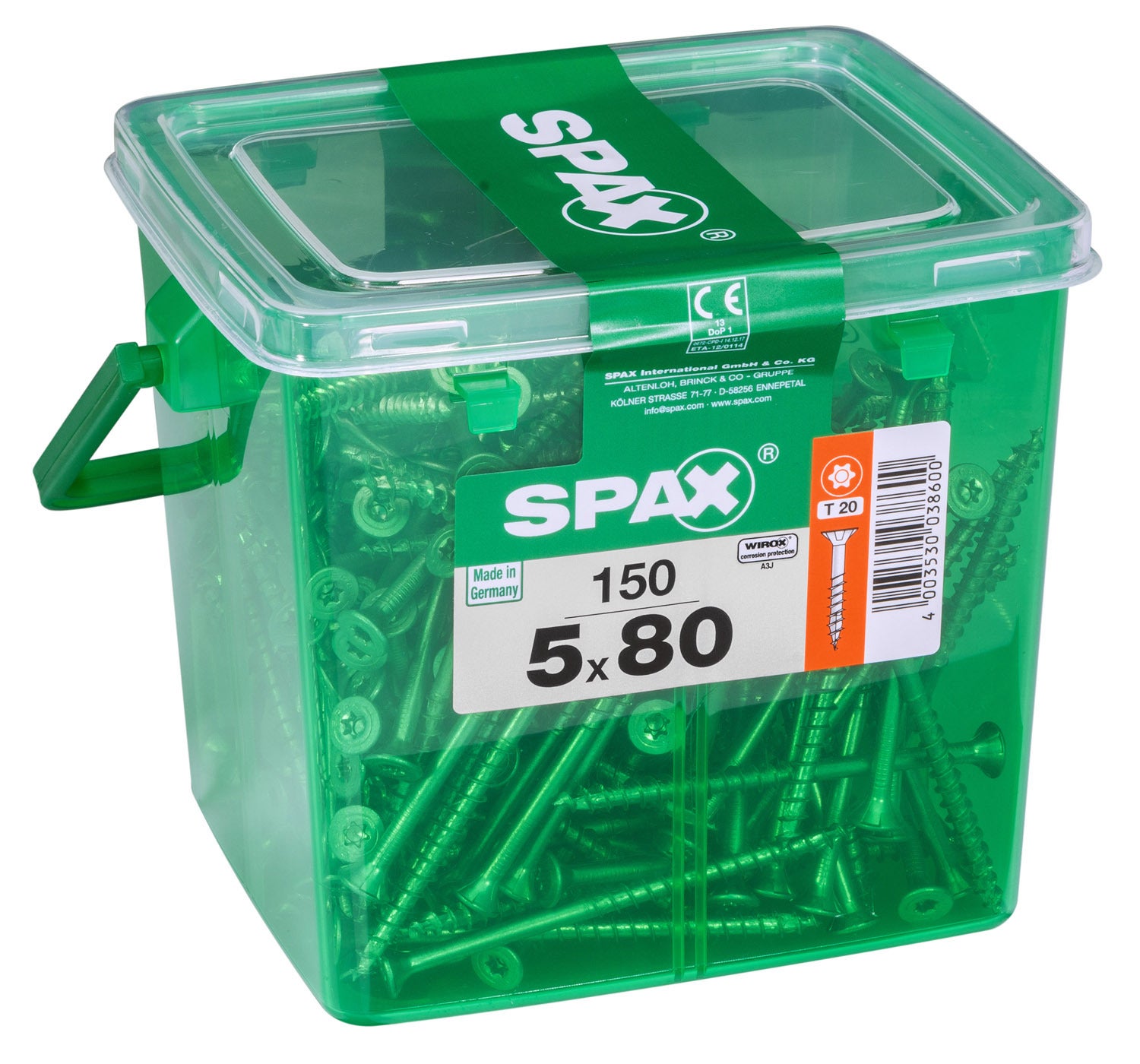 150 vis acier tête fraisée t-star+ SPAX, Ø5 x L.80 mm - 2