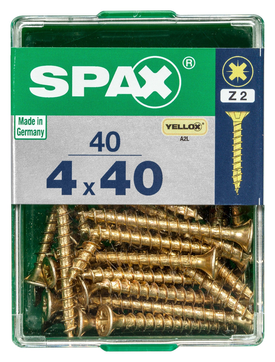 40 vis acier tête fraisée pozidriv SPAX, Ø4 x L.40 mm - 4