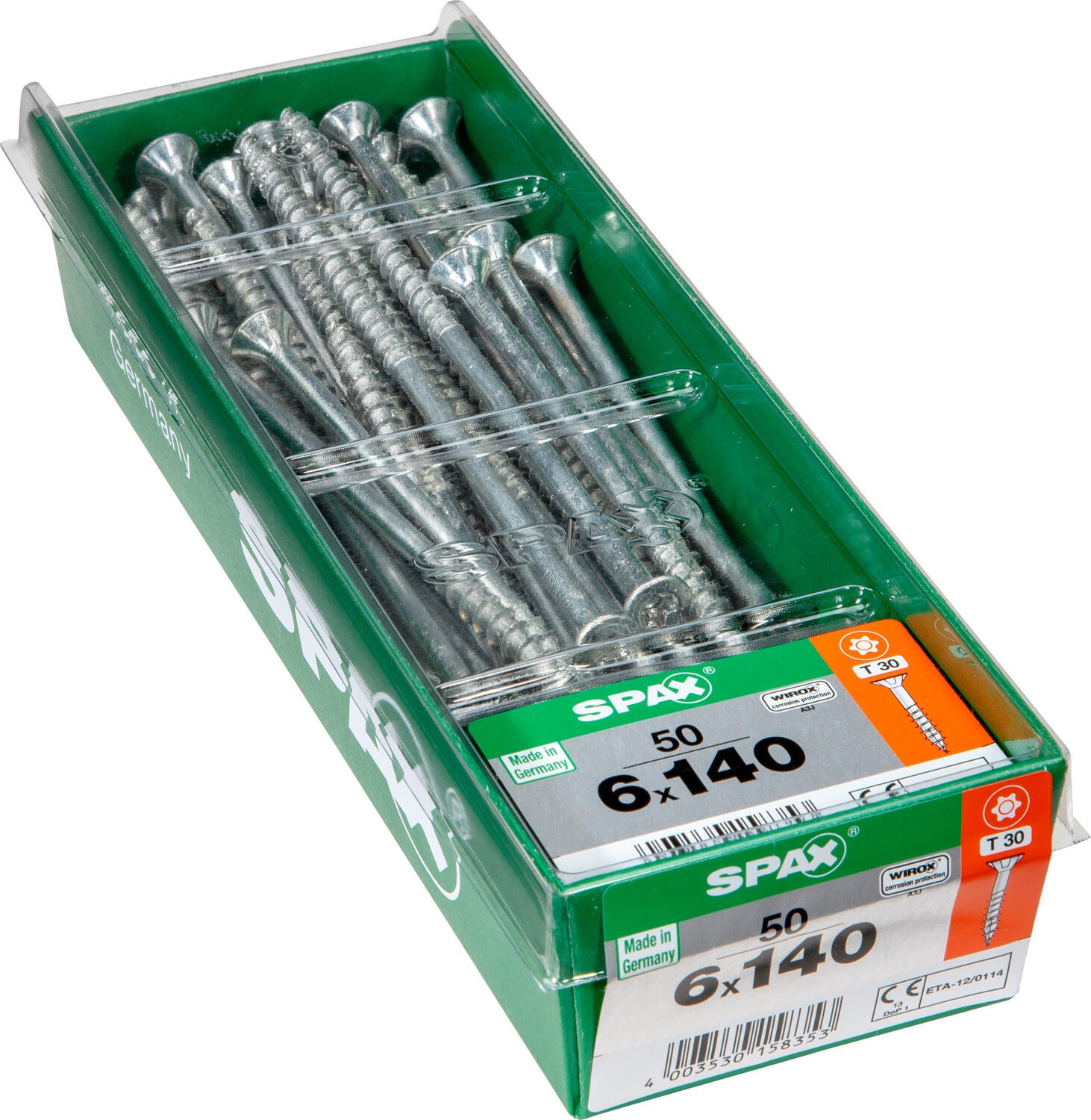 50 vis acier tête fraisée t-star+ SPAX, Ø6 x L.140 mm - 3
