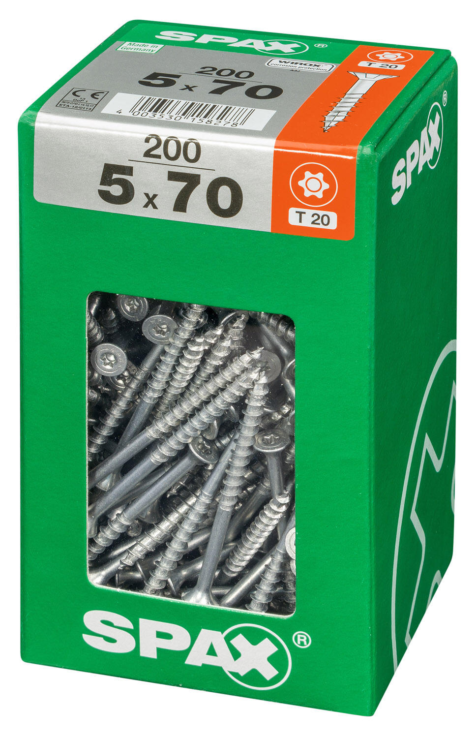 200 vis acier tête fraisée t-star+ SPAX, Ø5 x L.70 mm - 3