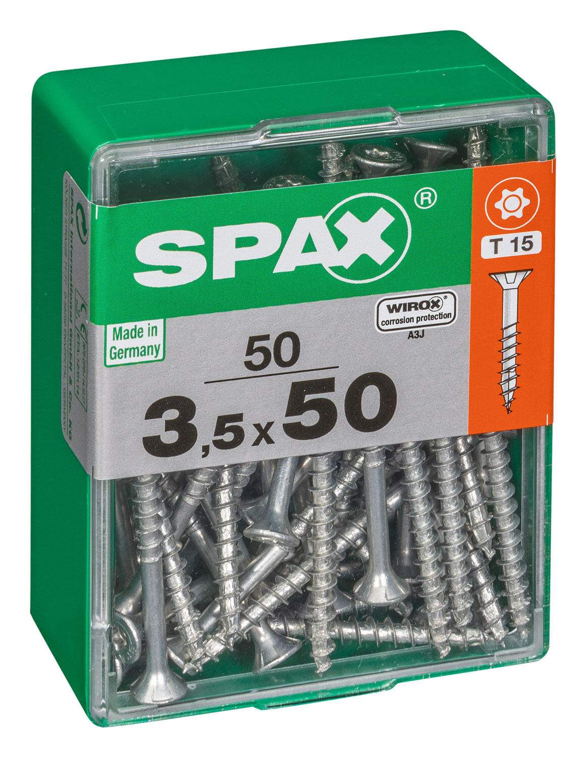 50 vis acier tête fraisée t-star+ SPAX, Ø3.5 x L.50 mm - 2