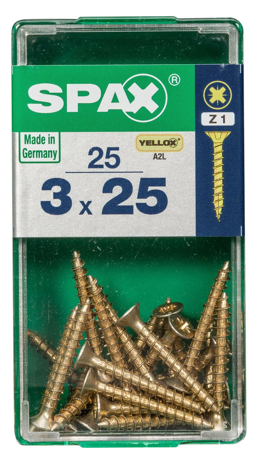 25 vis acier tête fraisée pozidriv SPAX, Ø3 x L.25 mm - 4