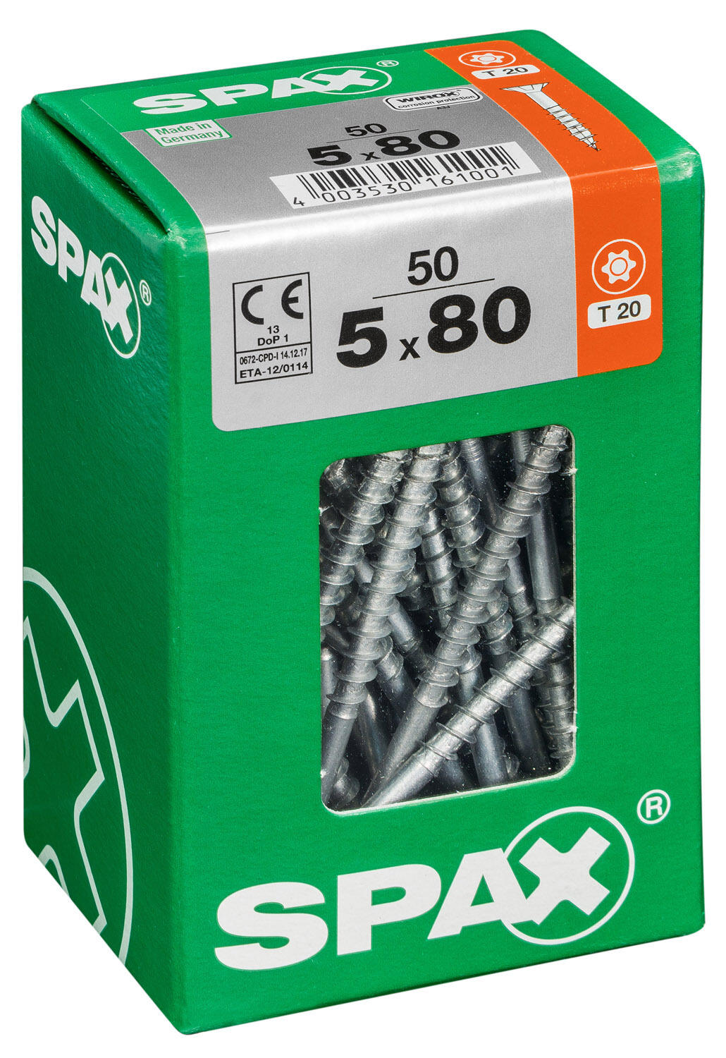 50 vis acier tête fraisée t-star+ SPAX, Ø5 x L.80 mm - 2