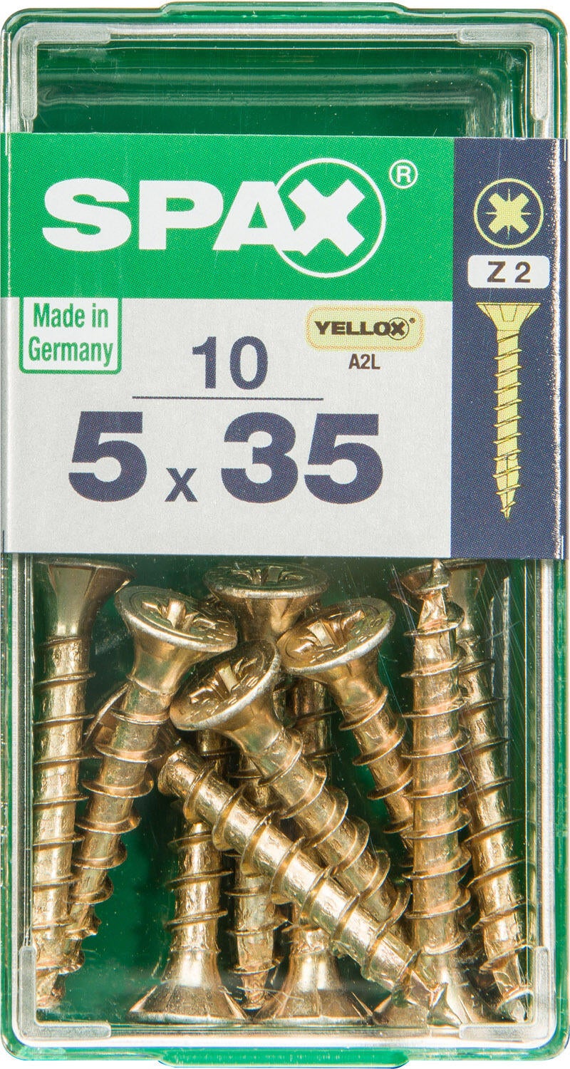 10 vis acier tête fraisée pozidriv SPAX, Ø5 x L.35 mm - 4