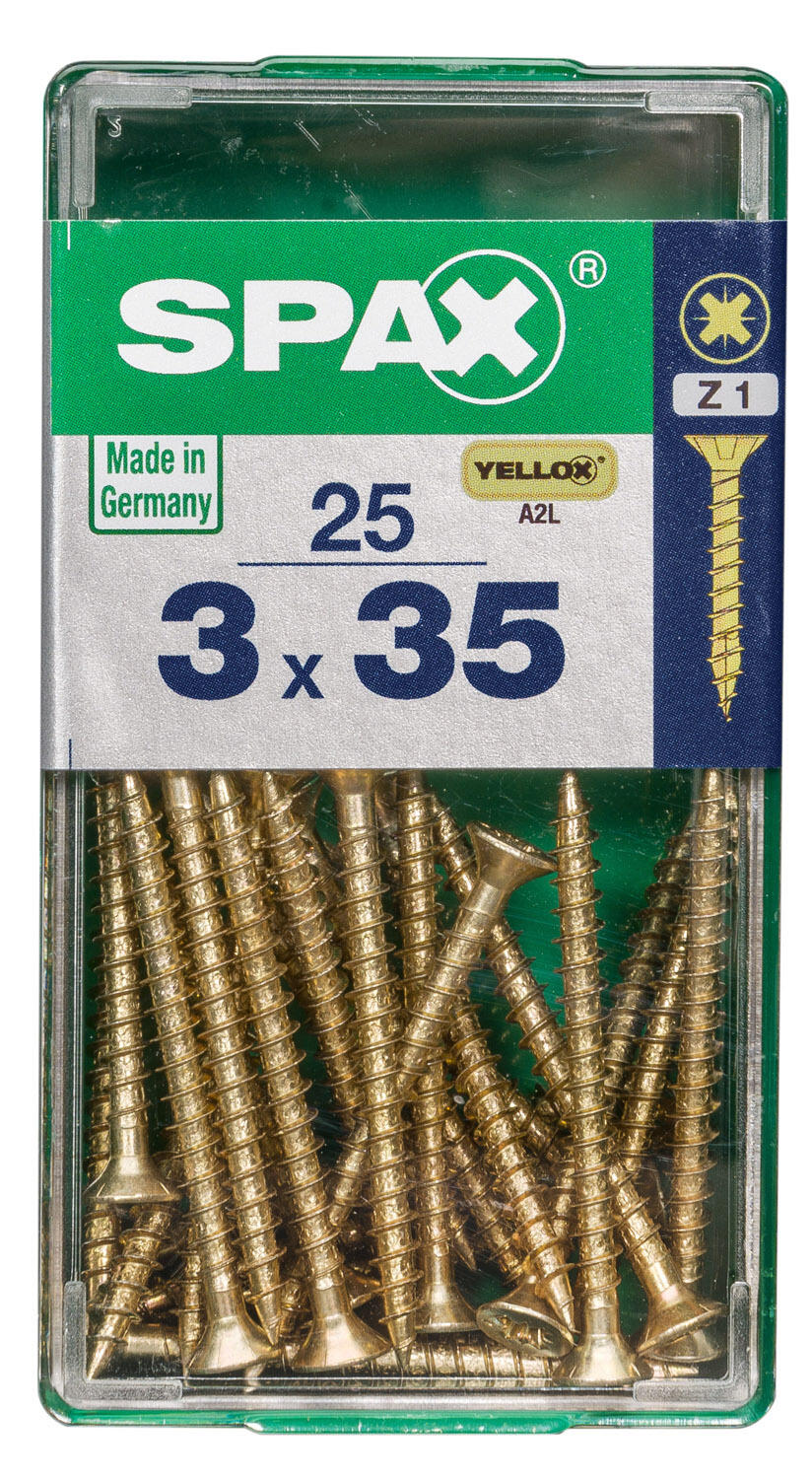 25 vis acier tête fraisée pozidriv SPAX, Ø3 x L.35 mm - 4