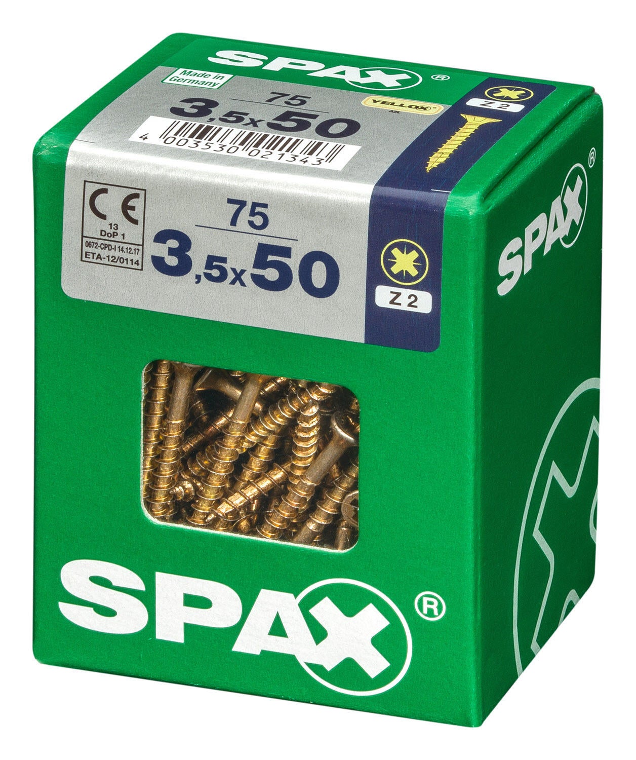 75 vis acier tête fraisée pozidriv SPAX, Ø3.5 x L.50 mm - 4