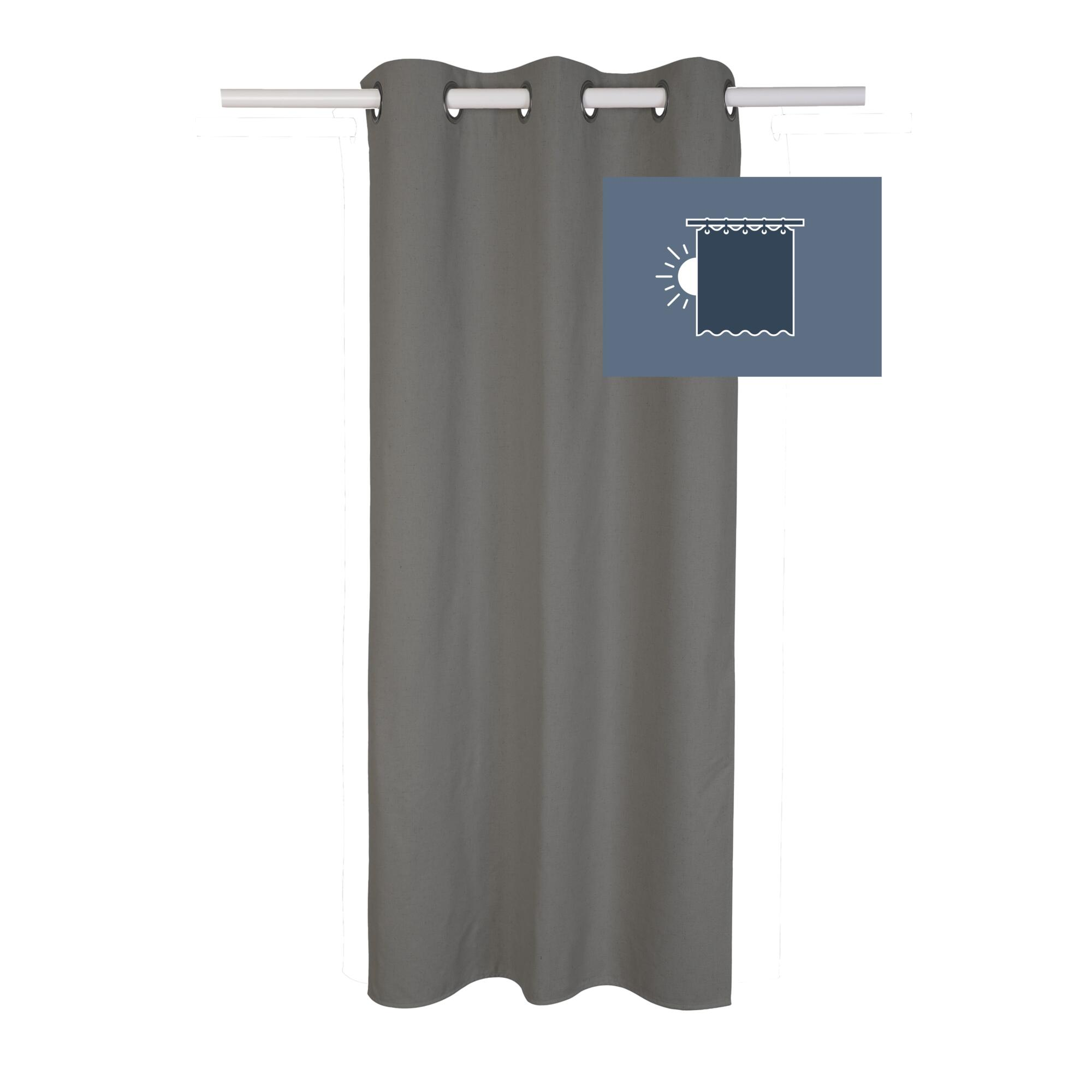 Rideau occultant, Aleyna, gris H.280 x l.140 cm INSPIRE - 2
