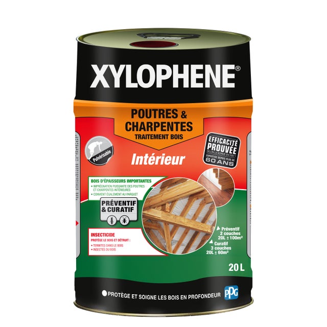 Traitement du bois poutre et charpente XYLOPHENE 20 l